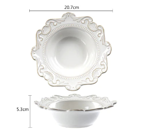 Elegant Baroque-Style Dinnerware Set