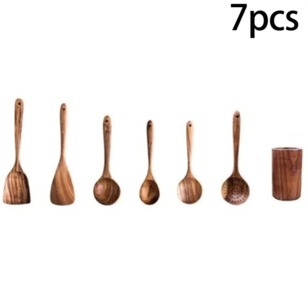 Acacia Chef's Wooden Utensil Set