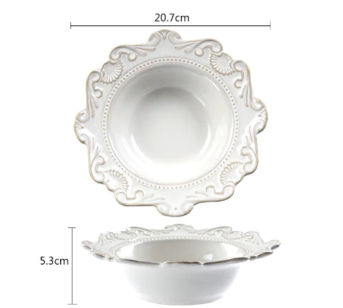 Elegant Baroque-Style Dinnerware Set