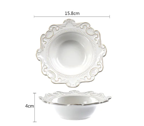 Elegant Baroque-Style Dinnerware Set